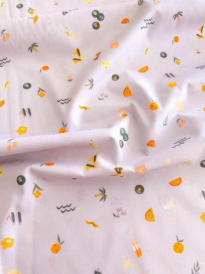 Premium Cotton Fabric by Yard - Tangerine Collection Retro-Summer_500px, AGF Studio Quilt & Craft Material