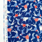 Sun's Out Tongues Out, Fabric by the Yard, 100% Organic Cotton, By Cloud9 Fabrics, STARS, STRIPES & SUN Collection, Dog Print