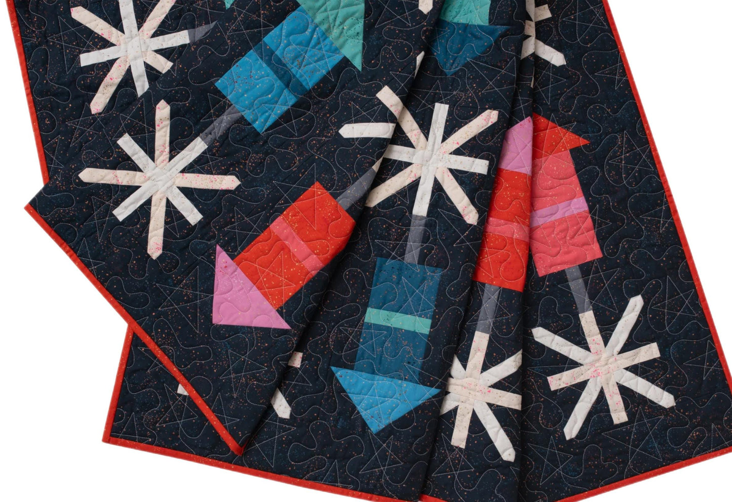 Firecracker Quilt Pattern by Pen + Paper Patterns - 4th of July Little Fawn Fabric Sewing Quilt Pattern