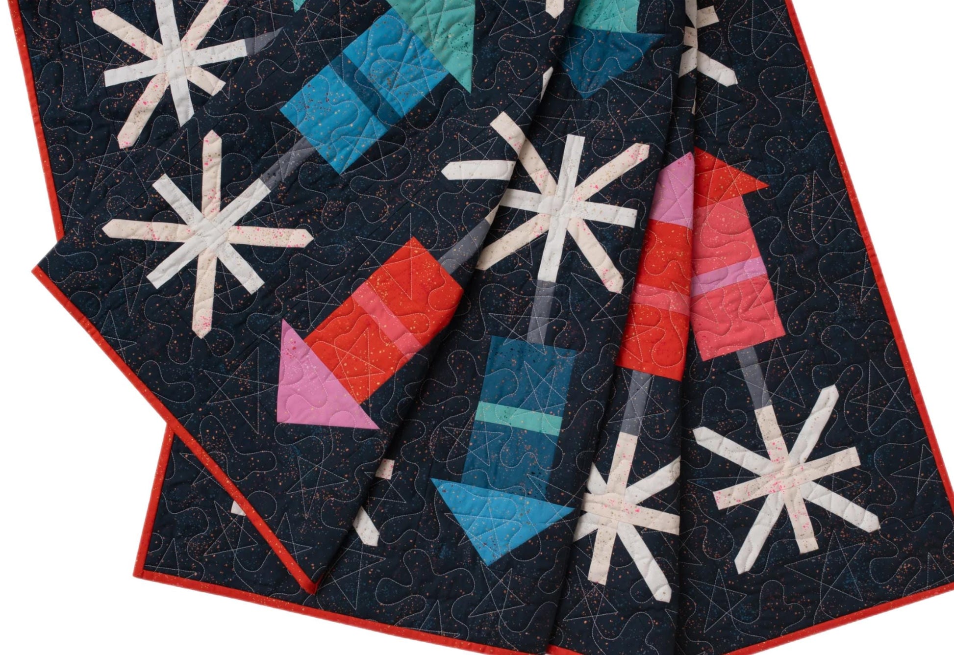 Firecracker Quilt Pattern by Pen + Paper Patterns - 4th of July Little Fawn Fabric Sewing Quilt Pattern