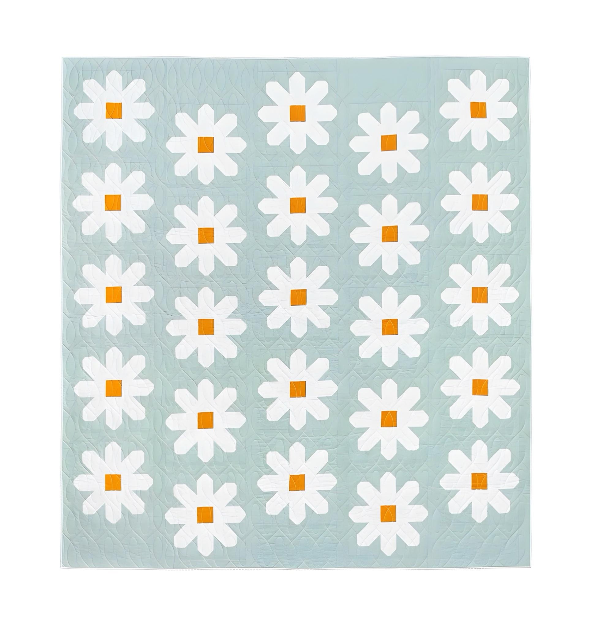 Fresh As A Daisy Quilt Pattern - Floral Sewing Template with Little Fawn Fabric Design by Pen + Paper Patterns