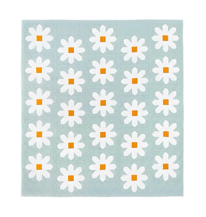 Fresh As A Daisy Quilt Pattern - Floral Sewing Template with Little Fawn Fabric Design by Pen + Paper Patterns