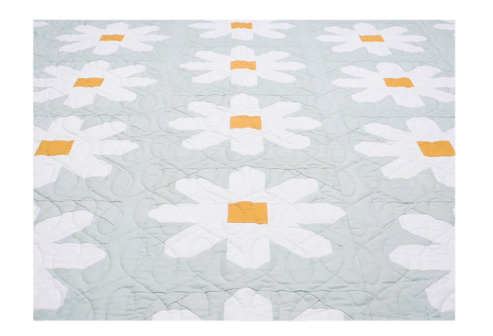 Fresh As A Daisy Quilt Pattern - Floral Sewing Template with Little Fawn Fabric Design by Pen + Paper Patterns