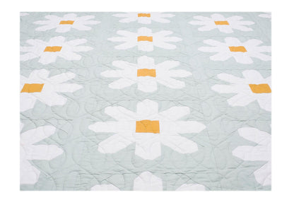 Fresh As A Daisy Quilt Pattern - Floral Sewing Template with Little Fawn Fabric Design by Pen + Paper Patterns