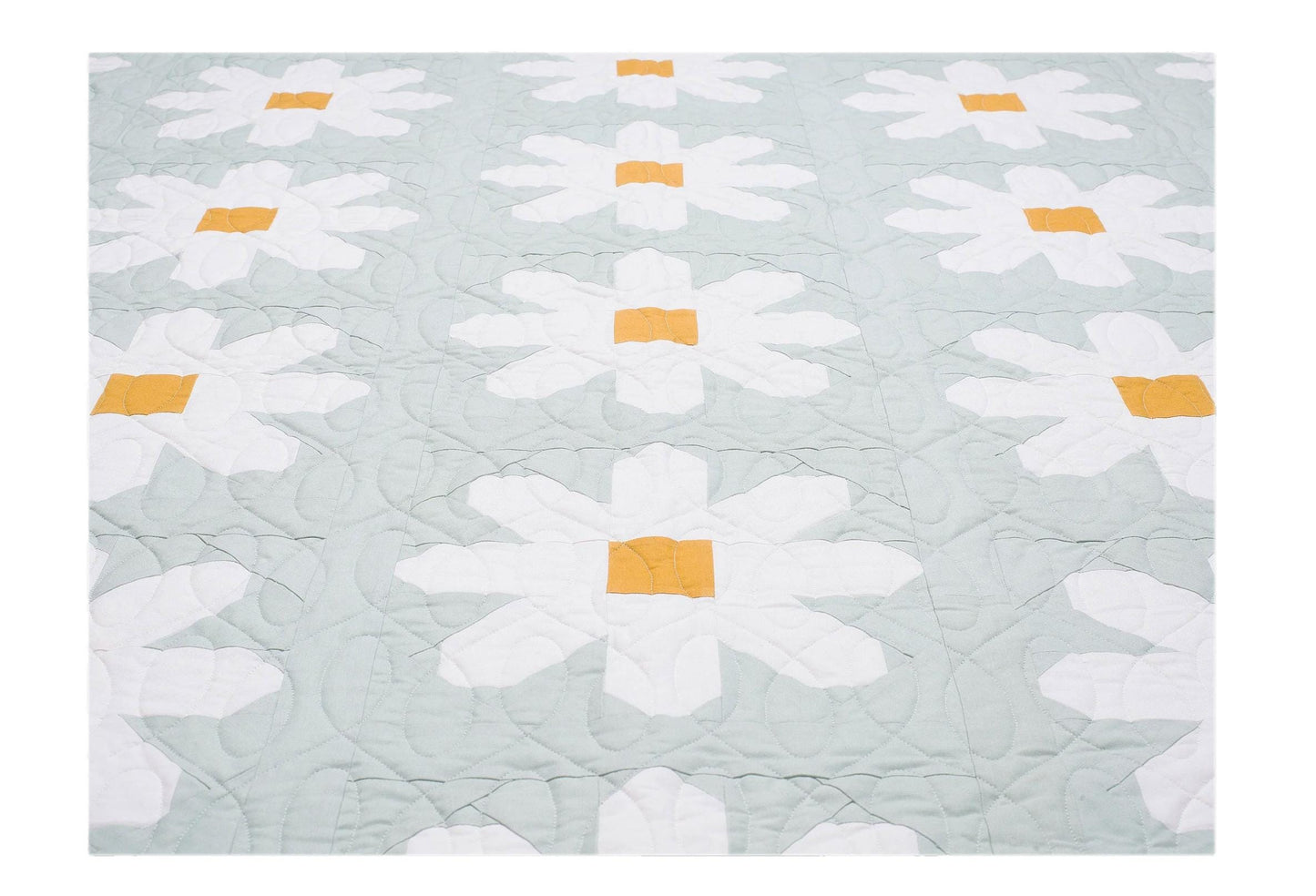 Fresh As A Daisy Quilt Pattern - Floral Sewing Template with Little Fawn Fabric Design by Pen + Paper Patterns