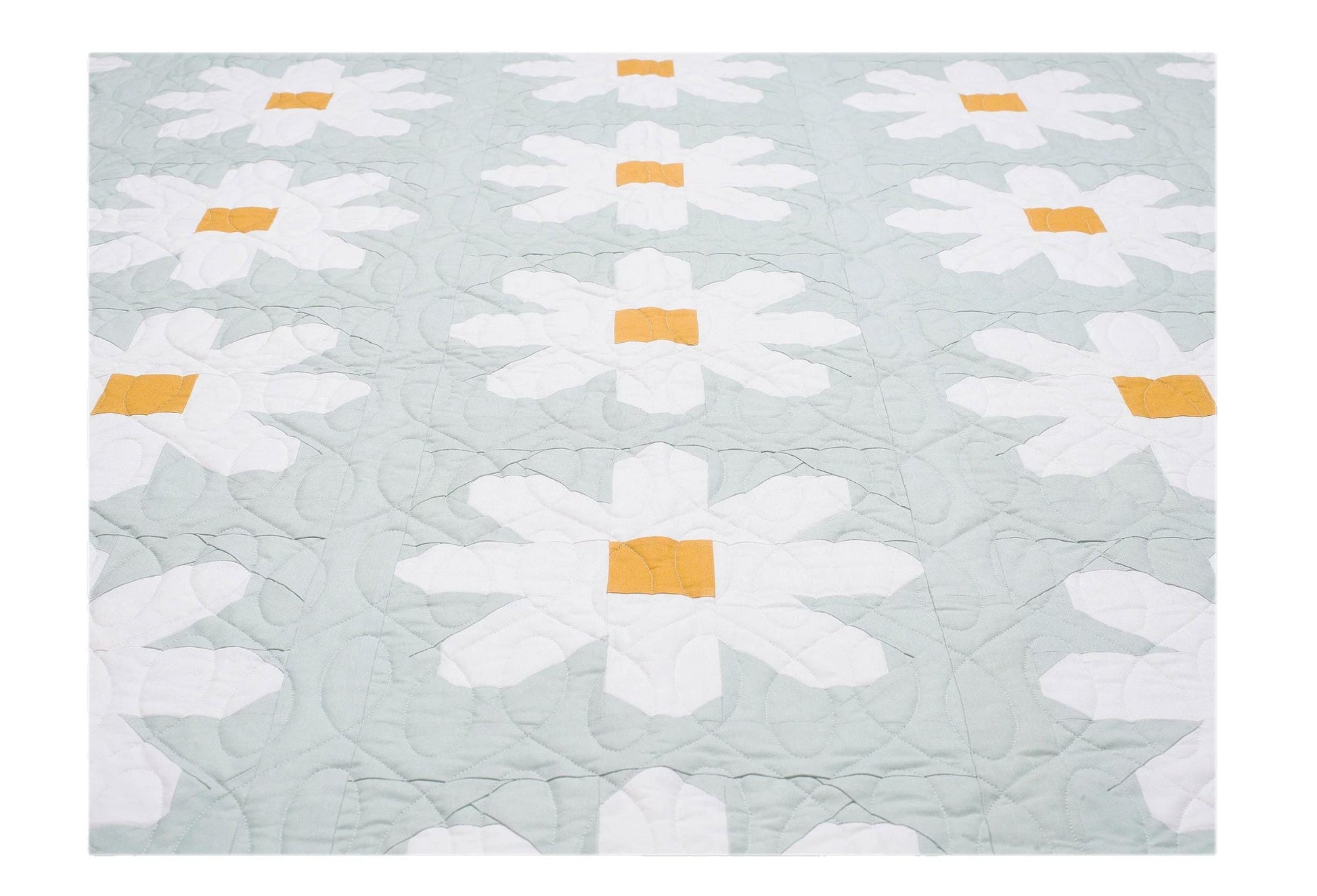 Fresh As A Daisy Quilt Pattern - Floral Sewing Template with Little Fawn Fabric Design by Pen + Paper Patterns