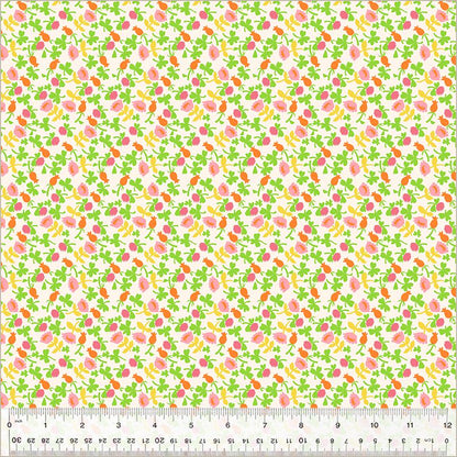 Calico Fabric by the Yard, Floral Cotton Print Fabric for Sewing & Crafts, by Heather Ross, Oeko-Tex Certified Windham Fabrics