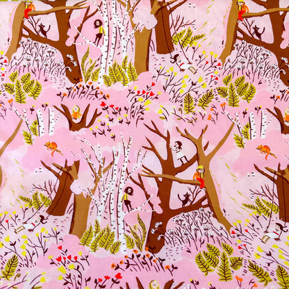Girls in Trees Fabric by the Yard, Cotton Print Fabric for Sewing & Crafts, by Heather Ross, Oeko-Tex Certified Windham Fabrics