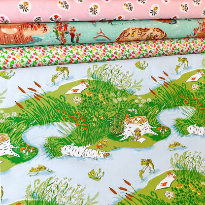 Frog Pond Fabric by the Yard, Cotton Print Fabric for Sewing & Crafts, by Heather Ross, Oeko-Tex Certified Windham Fabrics