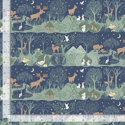 Forest Fable Fabric - By Dear Stella - FOREST FABLE Collection - Cotton By The Yard - Wild Animals Pattern