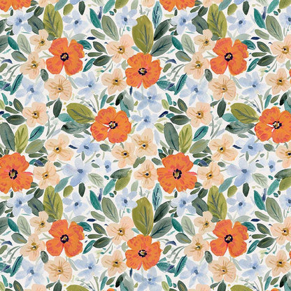 Marigold Fabric - By Dear Stella - SECRET GARDEN Collection - Cotton By The Yard - Floral Pattern