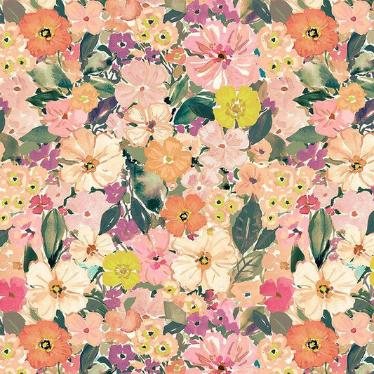 Mountain Meadow Fabric - By Dear Stella - SECRET GARDEN Collection - Cotton By The Yard - Floral Pattern