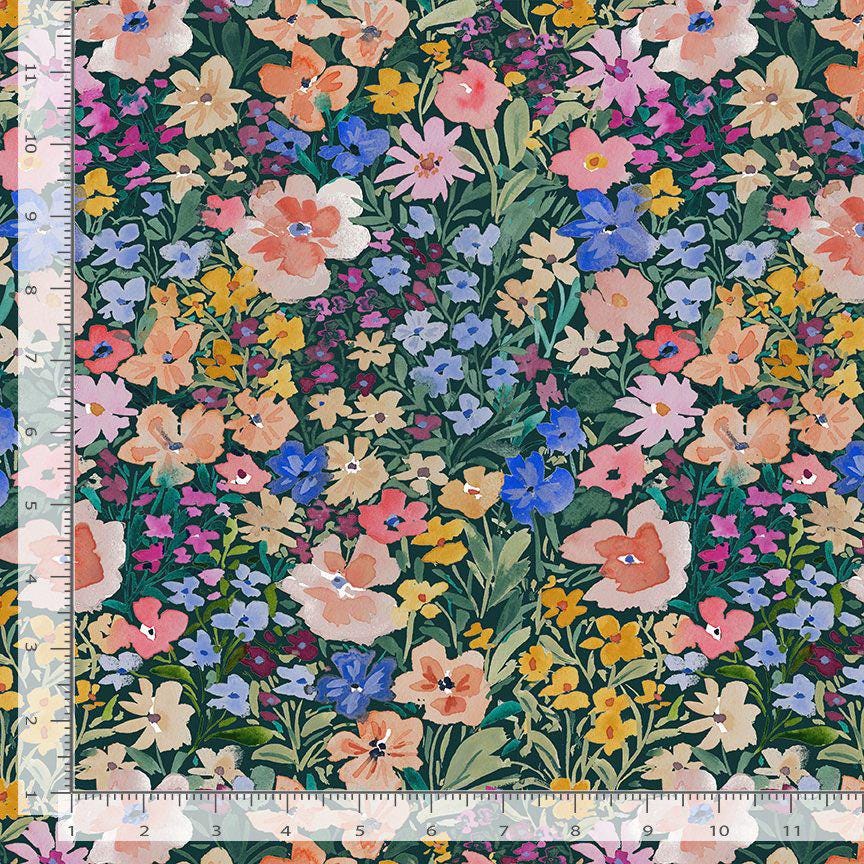 Leap Year Fabric - By Dear Stella - SECRET GARDEN Collection - Cotton By The Yard - Floral Pattern