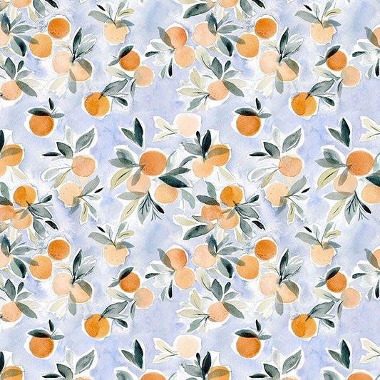 Sunshine State Fabric - By Dear Stella - SECRET GARDEN Collection - Cotton By The Yard - Citrus Fruit Pattern