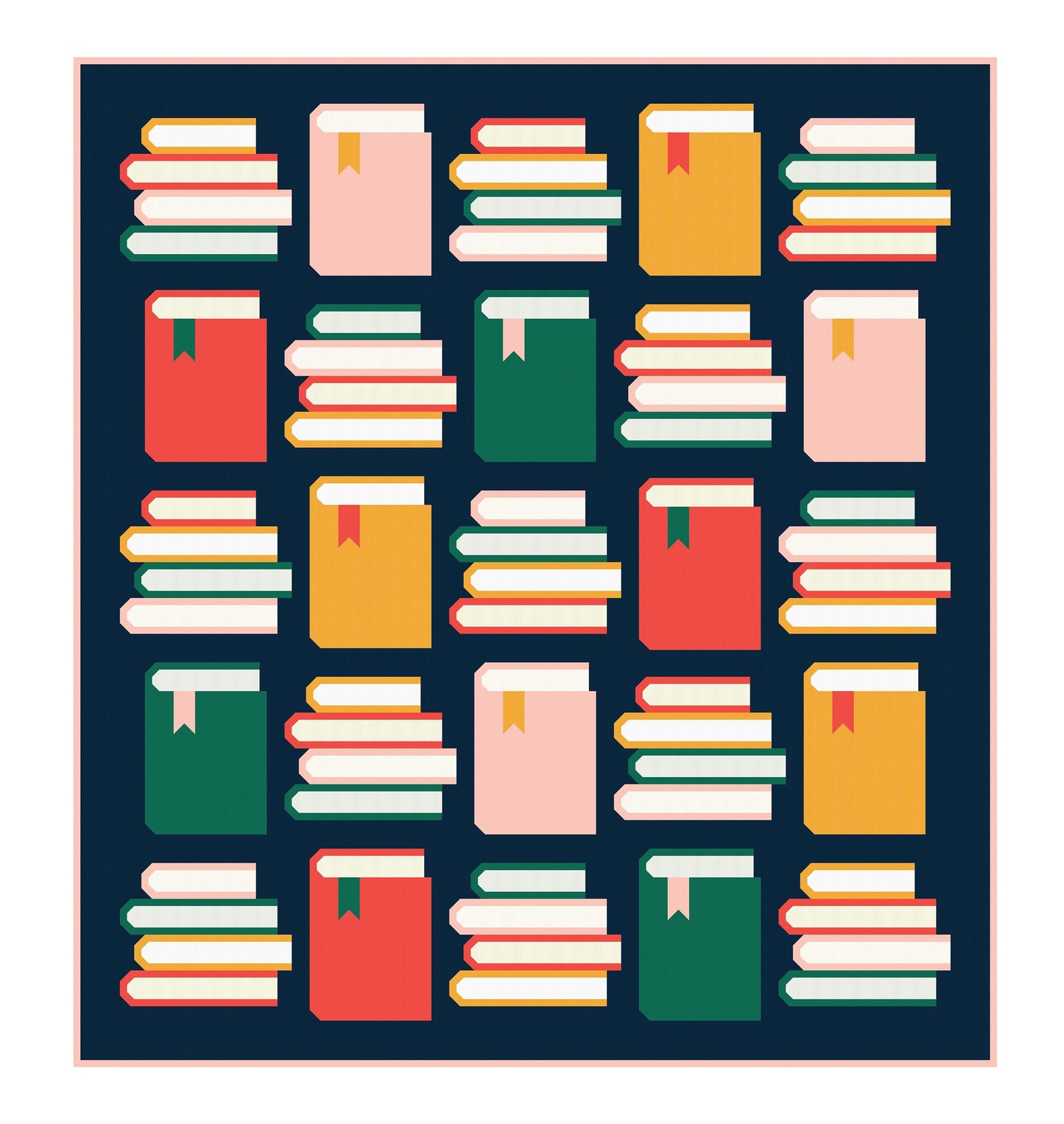 Book Nook Quilt Pattern by Pen + Paper Patterns – Printed Little Fawn Fabric Book Worm Quilt Sewing Pattern