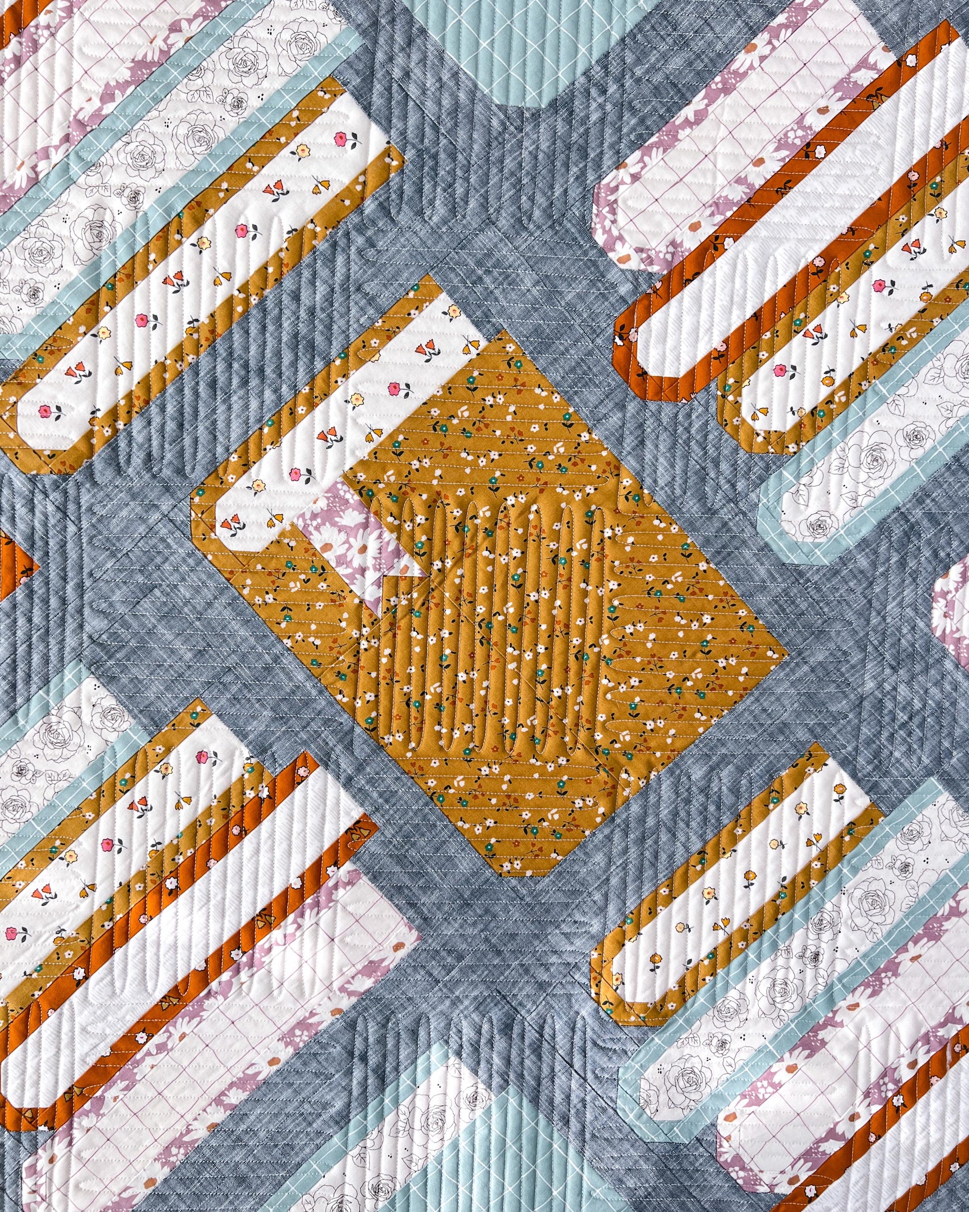 Book Nook Quilt Pattern by Pen + Paper Patterns – Printed Little Fawn Fabric Book Worm Quilt Sewing Pattern