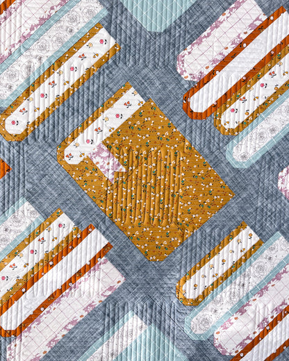 Book Nook Quilt Pattern by Pen + Paper Patterns – Printed Little Fawn Fabric Book Worm Quilt Sewing Pattern