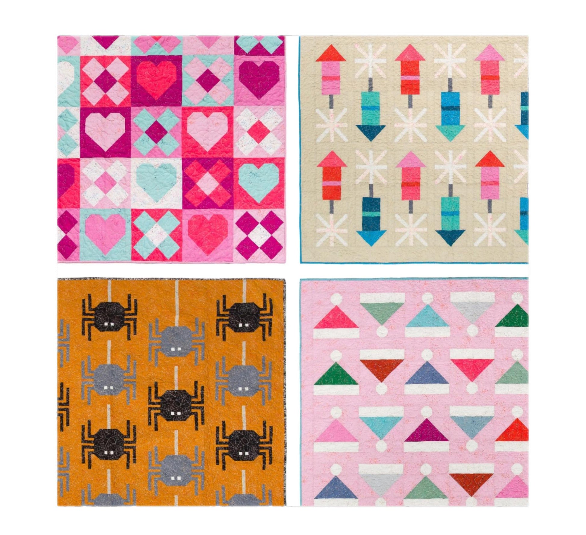 Firecracker Quilt Pattern by Pen + Paper Patterns - 4th of July Little Fawn Fabric Sewing Quilt Pattern