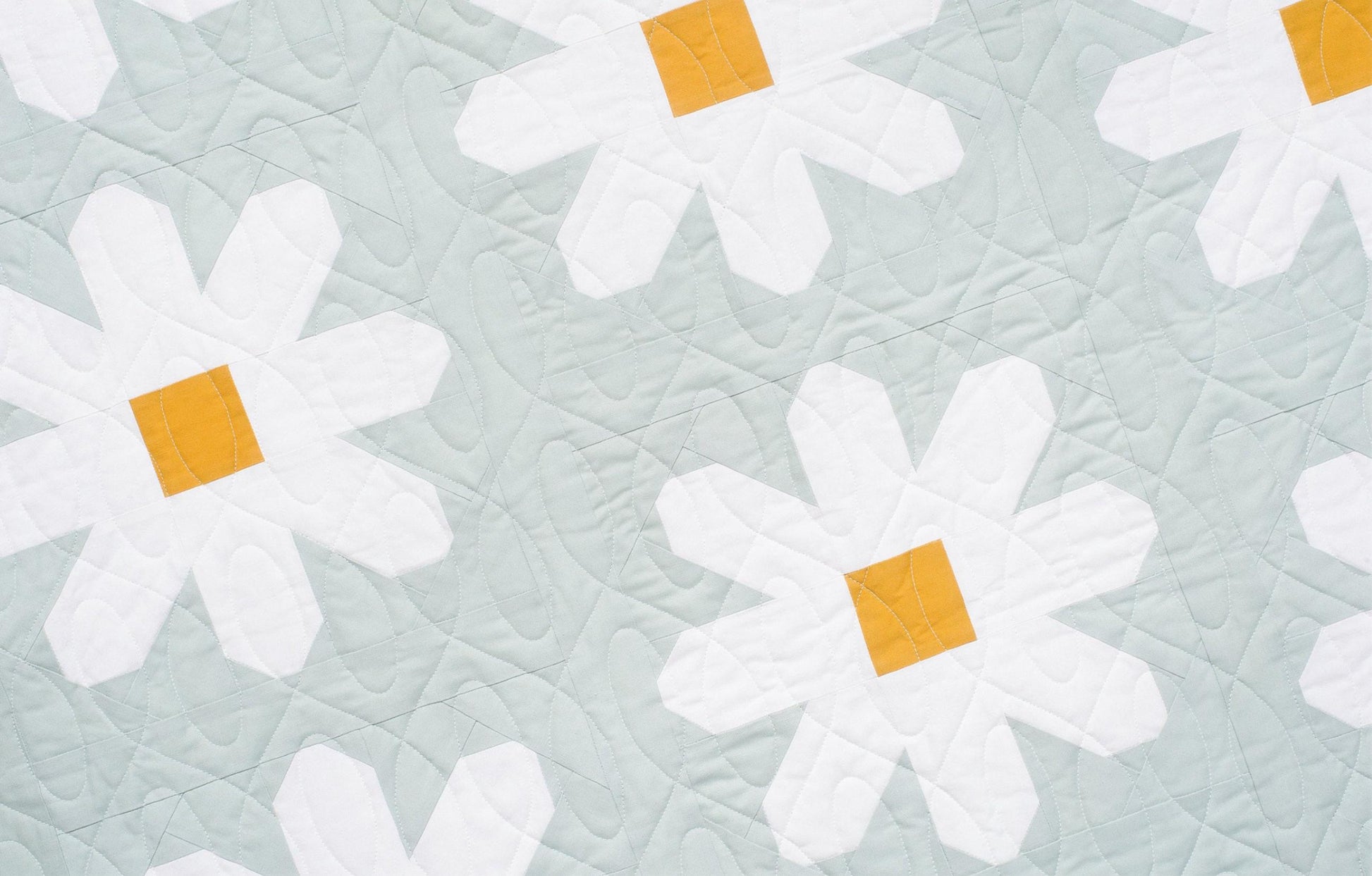 Fresh As A Daisy Quilt Pattern - Floral Sewing Template with Little Fawn Fabric Design by Pen + Paper Patterns