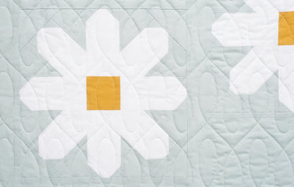 Fresh As A Daisy Quilt Pattern - Floral Sewing Template with Little Fawn Fabric Design by Pen + Paper Patterns