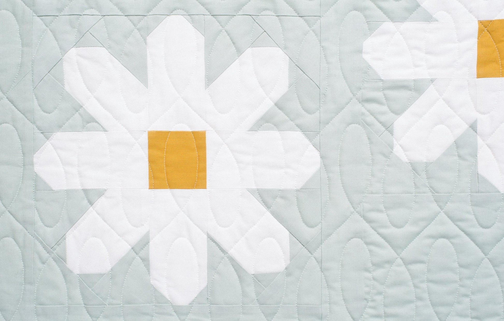 Fresh As A Daisy Quilt Pattern - Floral Sewing Template with Little Fawn Fabric Design by Pen + Paper Patterns