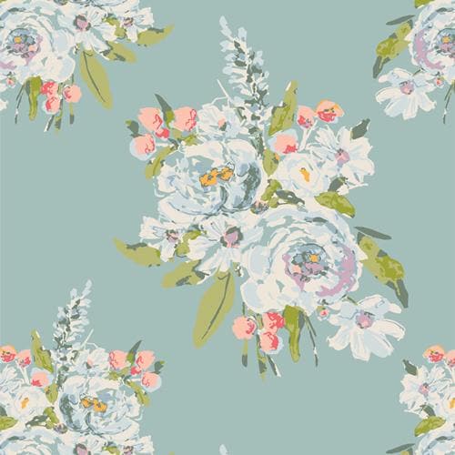 Summer Roses Floral Fabric – Premium Cotton by the Yard – MIDSUMMER Collection by Sharon Holland – Art Gallery Fabrics