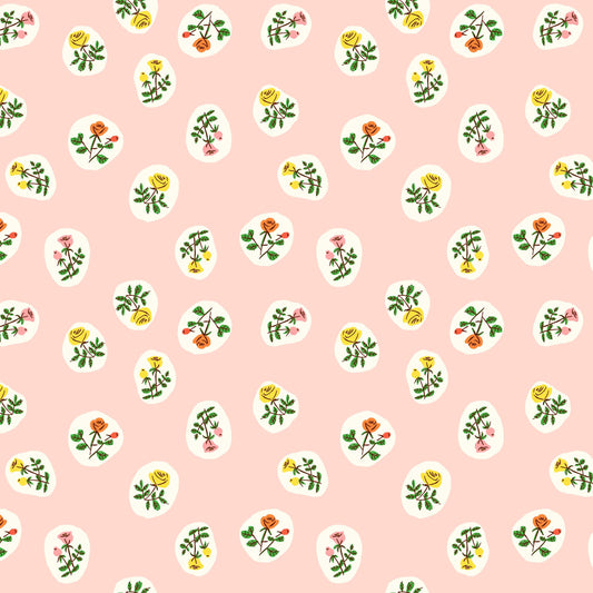 Bouquet Fabric by the Yard, Floral Cotton Print Fabric for Sewing & Crafts, by Heather Ross, Oeko-Tex Certified Windham Fabrics