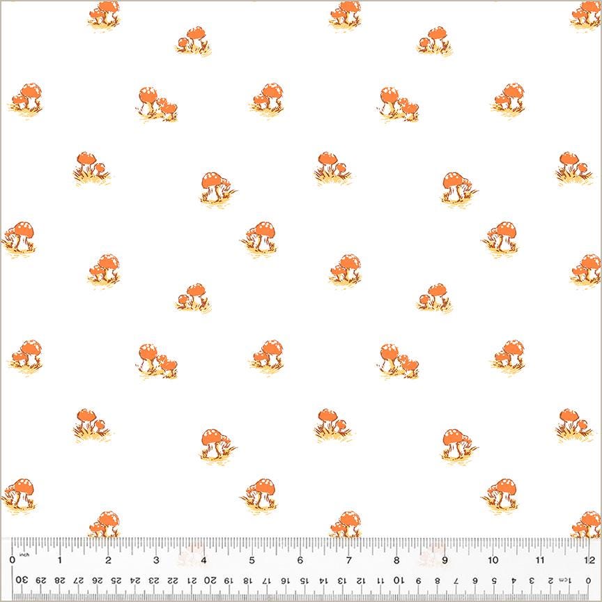 Mushrooms Fabric by the Yard, Cotton Print Fabric for Sewing & Crafts, by Heather Ross, Oeko-Tex Certified Windham Fabrics