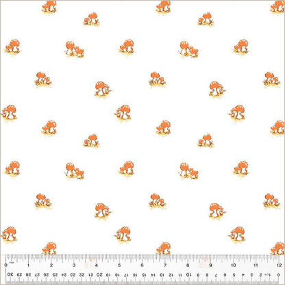 Mushrooms Fabric by the Yard, Cotton Print Fabric for Sewing & Crafts, by Heather Ross, Oeko-Tex Certified Windham Fabrics