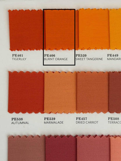 Burnt Orange Solid Cotton Fabric by AGF Studio - from Paradise Garden Collection, 100% Premium Quilting Textile