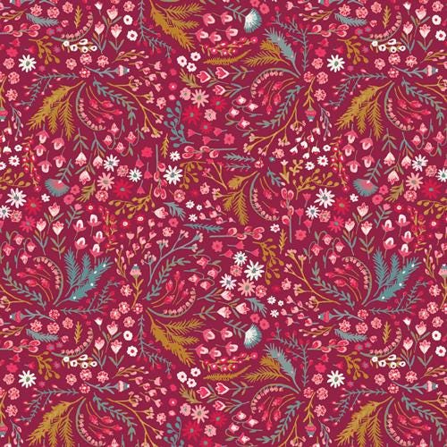 Yuletide Ditsies – Premium Cotton by the Yard – ADVENTALE Collection by Katarina Roccella – Art Gallery Fabrics, Holiday Floral Print