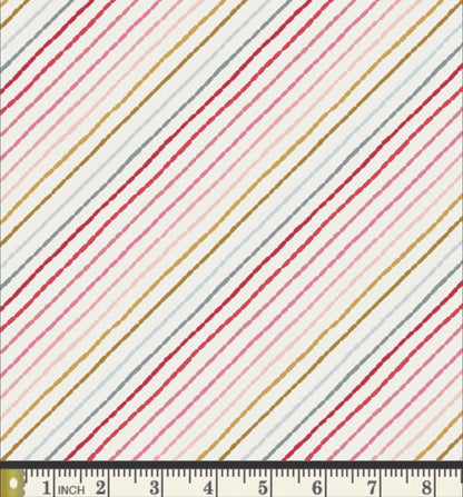 Jolly Ribbons Festive – Premium Cotton by the Yard – ADVENTALE Collection by Katarina Roccella – Art Gallery Fabrics, Holiday Striped Print