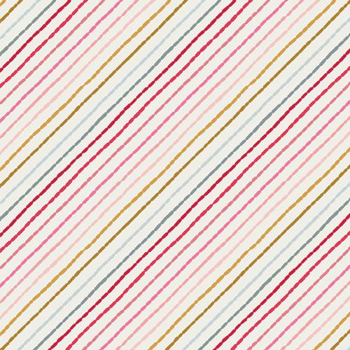 Jolly Ribbons Festive – Premium Cotton by the Yard – ADVENTALE Collection by Katarina Roccella – Art Gallery Fabrics, Holiday Striped Print