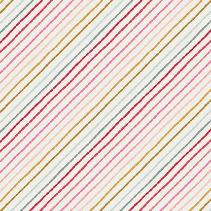Jolly Ribbons Festive – Premium Cotton by the Yard – ADVENTALE Collection by Katarina Roccella – Art Gallery Fabrics, Holiday Striped Print