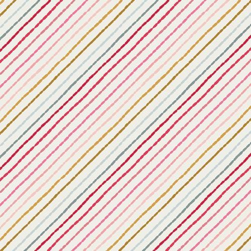 Jolly Ribbons Festive – Premium Cotton by the Yard – ADVENTALE Collection by Katarina Roccella – Art Gallery Fabrics, Holiday Striped Print