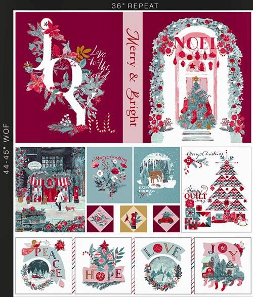 Merry Everything Panel – Cotton by the Yard – ADVENTALE Collection by Katarina Roccella – Art Gallery Fabrics, Panel Size = 36" x 44"