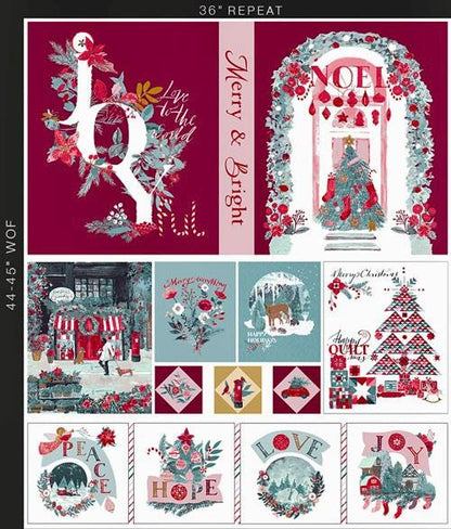 Merry Everything Panel – Cotton by the Yard – ADVENTALE Collection by Katarina Roccella – Art Gallery Fabrics, Panel Size = 36" x 44"