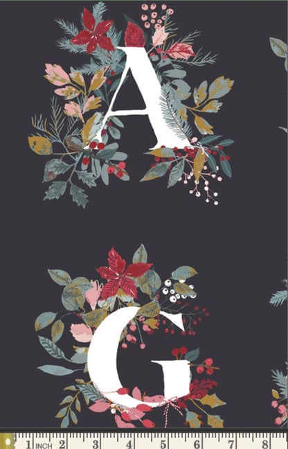 Jingle All the Letters Panel – Cotton by the Yard – ADVENTALE Collection by Katarina Roccella – Art Gallery Fabrics, Panel Size = 36" x 44"