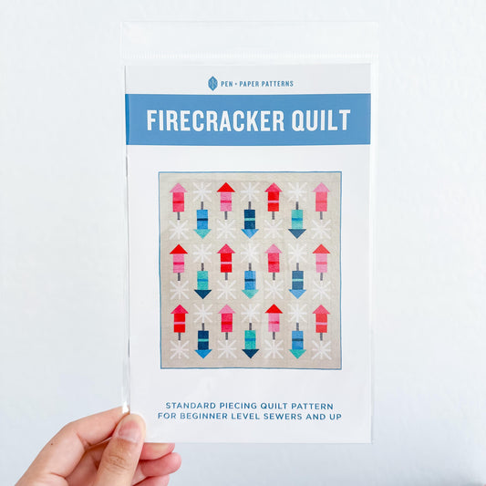 Firecracker Quilt Pattern by Pen + Paper Patterns - 4th of July Little Fawn Fabric Sewing Quilt Pattern