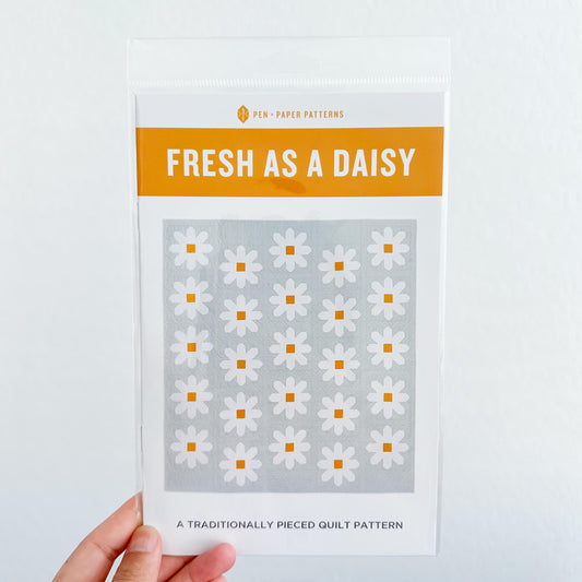 Fresh As A Daisy Quilt Pattern - Floral Sewing Template with Little Fawn Fabric Design by Pen + Paper Patterns
