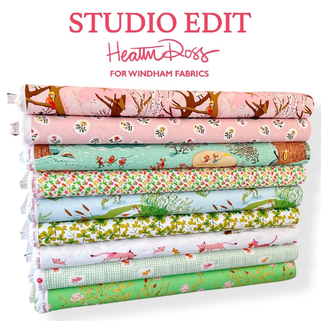 Calico Fabric by the Yard, Floral Cotton Print Fabric for Sewing & Crafts, by Heather Ross, Oeko-Tex Certified Windham Fabrics
