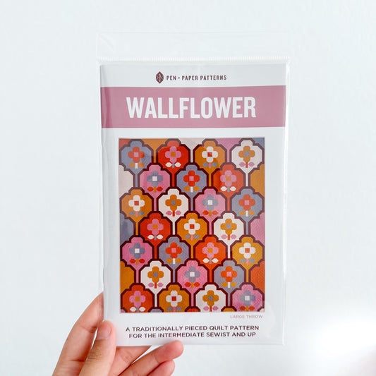 Wallflower Quilt Pattern by Pen + Paper Patterns | Modern Floral Quilt | Printed Pattern | Little Fawn Fabric