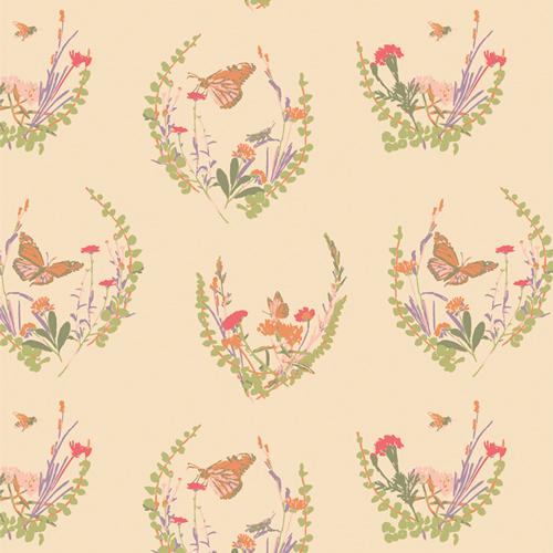 Meadow Vignette Floral Fabric – Premium Cotton by the Yard – MIDSUMMER Collection by Sharon Holland – Art Gallery Fabrics