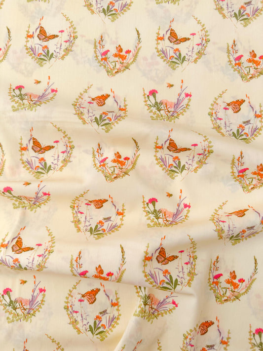 Meadow Vignette Floral Fabric – Premium Cotton by the Yard – MIDSUMMER Collection by Sharon Holland – Art Gallery Fabrics