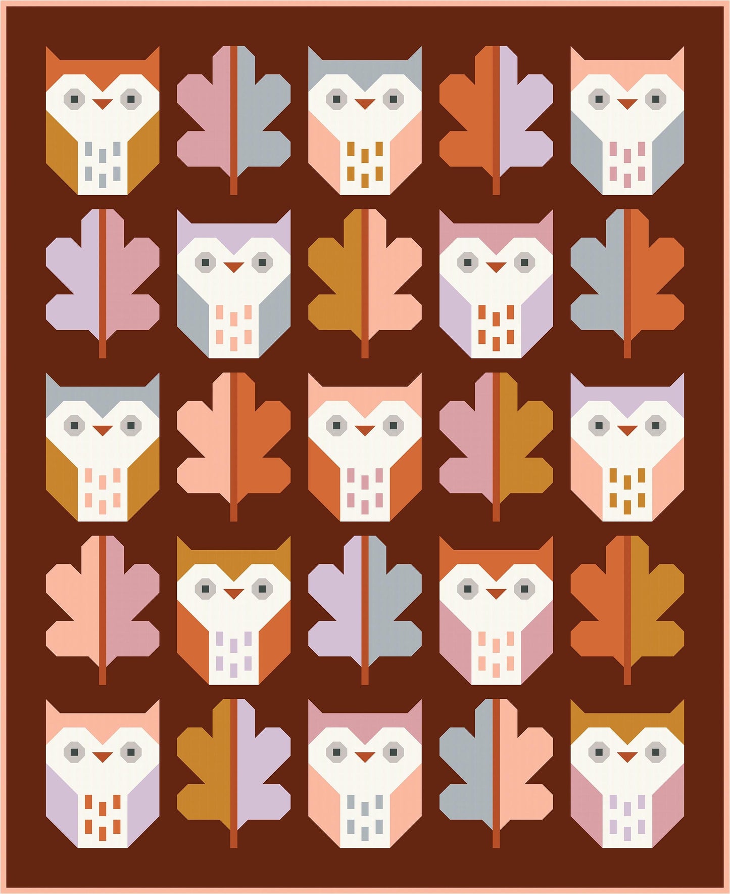 Night Owl Quilt Pattern by Pen + Paper Patterns | Modern Bird Quilt | Printed Pattern | Little Fawn Fabric