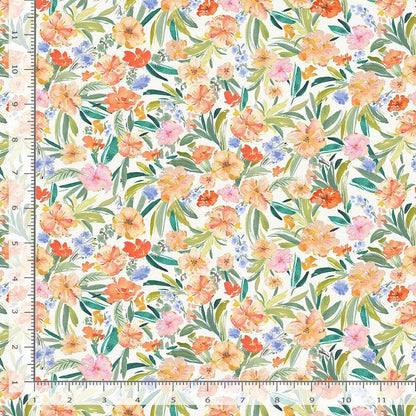 Paracosm Fabric - By Dear Stella - SECRET GARDEN Collection - Cotton By The Yard - Floral Pattern