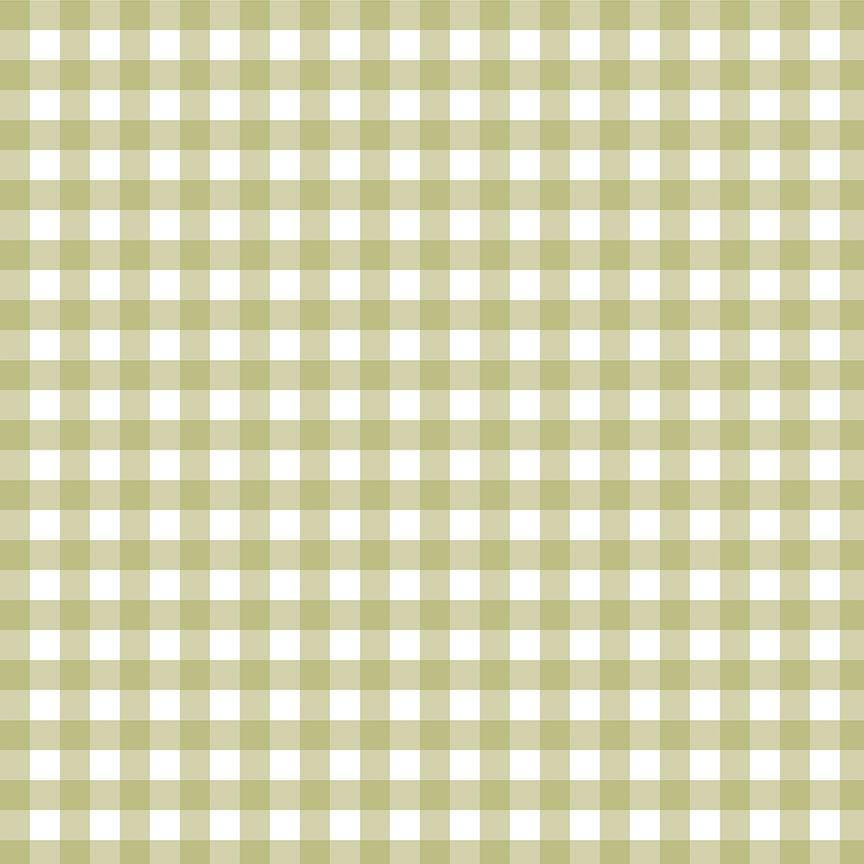Olive Grove Gingham Fabric - By Dear Stella - SECRET GARDEN Collection - Cotton By The Yard - Checkered Pattern