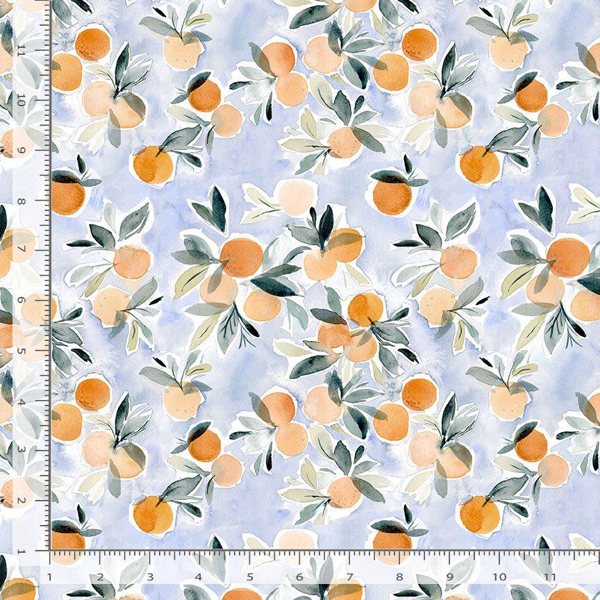 Sunshine State Fabric - By Dear Stella - SECRET GARDEN Collection - Cotton By The Yard - Citrus Fruit Pattern