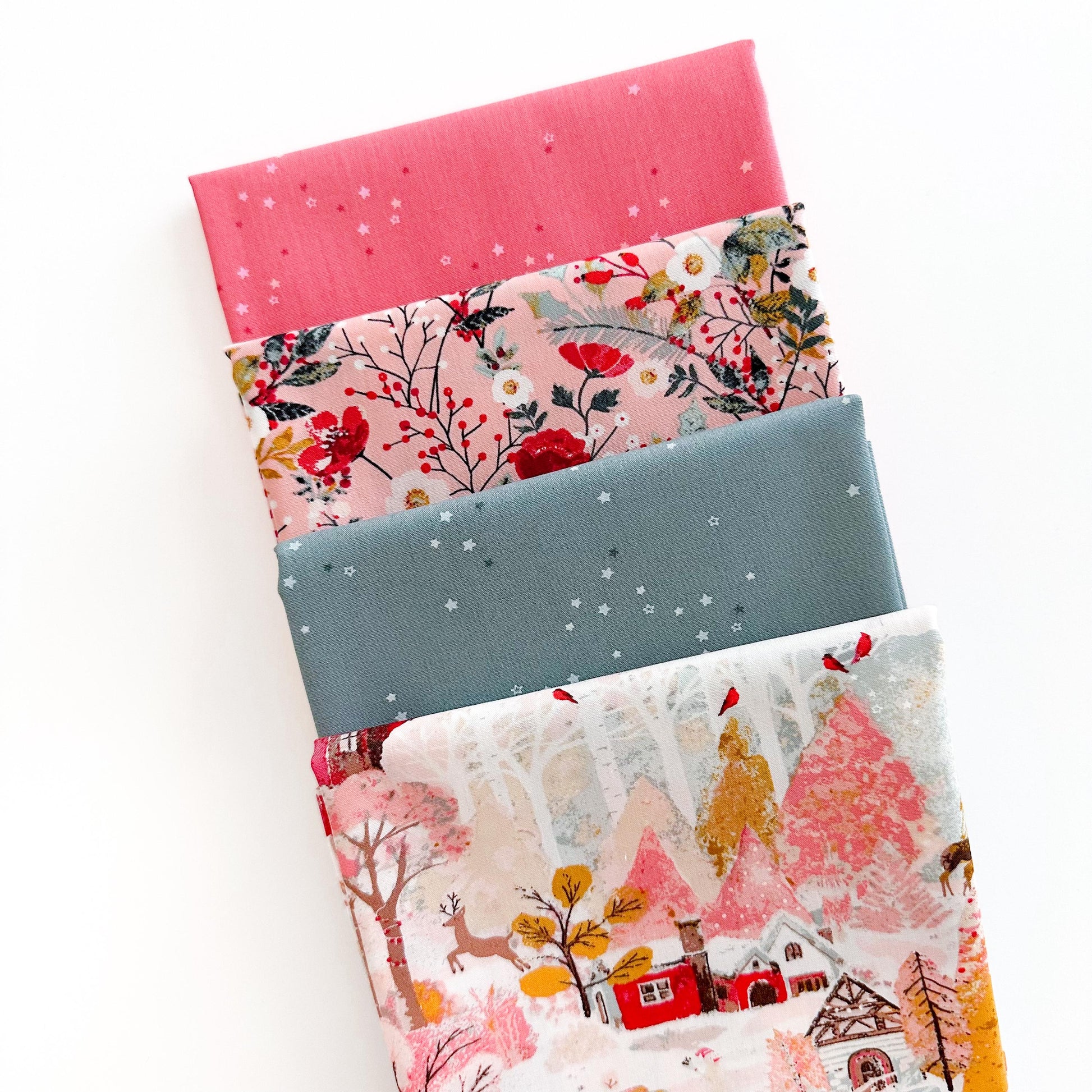 Adventale Christmas Fabric Bundle – 16 Pc Half Yard, Fat Quarter, or Quarter Yard Cuts – Holiday Quilting Cotton by Katarina Roccella – AGF