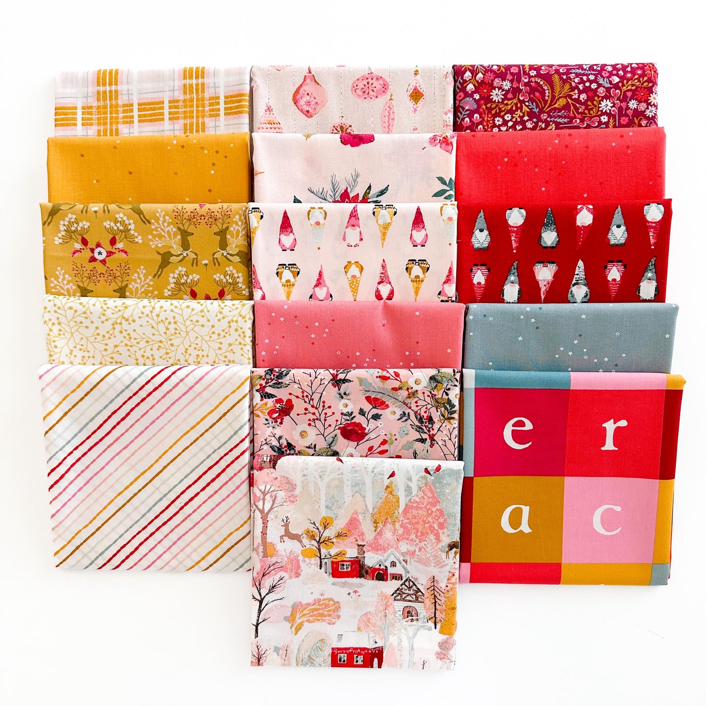 Adventale Christmas Fabric Bundle – 16 Pc Half Yard, Fat Quarter, or Quarter Yard Cuts – Holiday Quilting Cotton by Katarina Roccella – AGF
